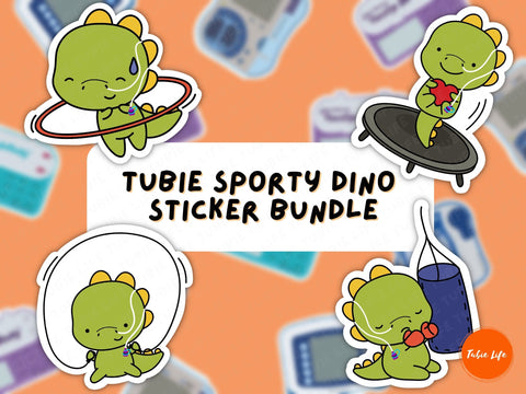 TUBIE SPORTY DINO sticker bundle | Tubie Life Gloss Sticker